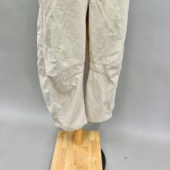 Free People Good Luck Mid-Rise Corduroy Pants in Crystal Grey/Ivory Size 28 - Picture 13 of 16